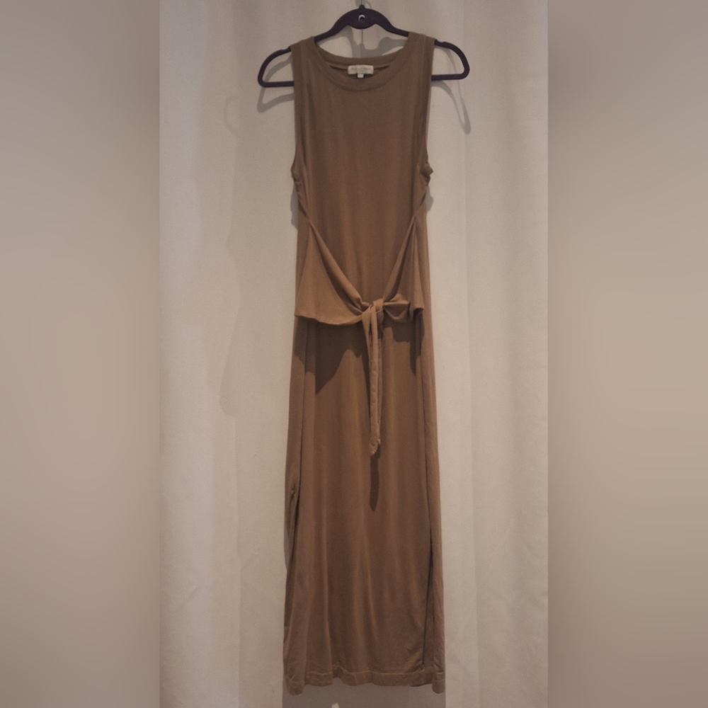 Michael Stars Tan Tie Waist Maxi Dress Size L